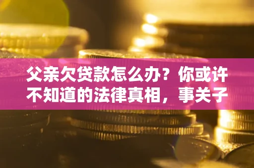 济南父亲欠贷款怎么办？你或许不知道的法律真相，事关子女未来