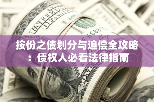 济南按份之债划分与追偿全攻略：债权人必看法律指南