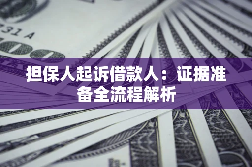 济南担保人起诉借款人：证据准备全流程解析
