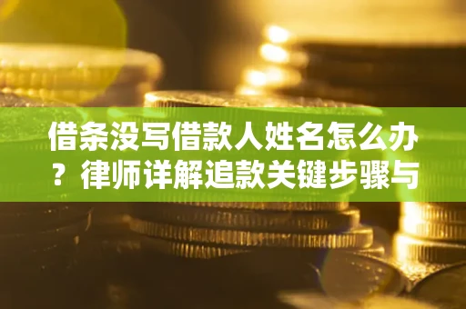 济南借条没写借款人姓名怎么办？律师详解追款关键步骤与证据链构建