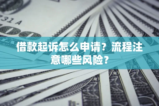 济南借款起诉怎么申请？流程注意哪些风险？