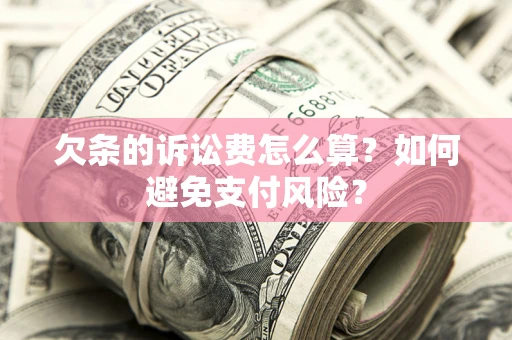 济南欠条的诉讼费怎么算？如何避免支付风险？